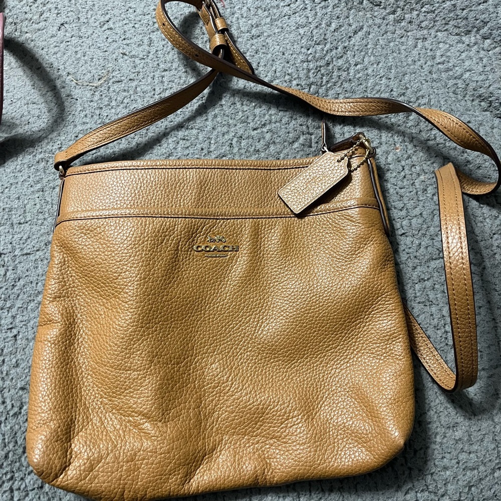 Beautiful Dark Camel Authentic Coach Crossbody